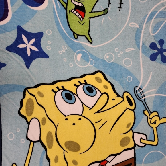 Nickolodeon SpongeBob SquarePants Sheldon J. Plankton Double Sided Twin Size - Picture 2 of 10